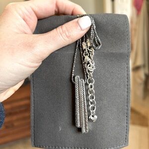 Brighton Silver Double Bar reversible necklace